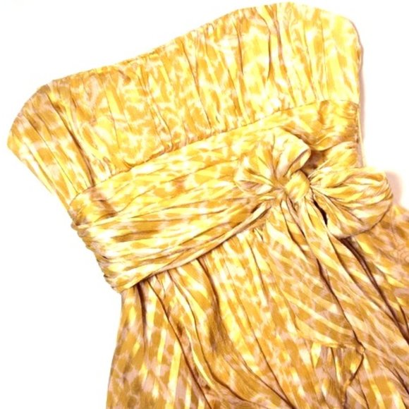 NWOT BCBGMaxAzria 100% Silk Strapless Bubble Dress - Picture 1 of 5